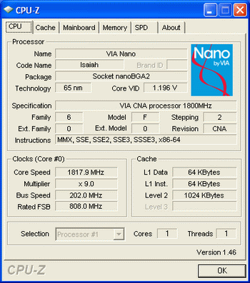 VIA nano (Isaiah)